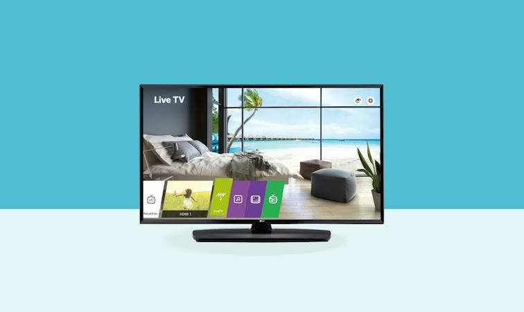 LG 32 inch commercial tv 32lu661h front display on