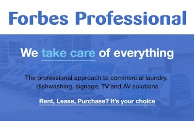 Forbes Professional announces further expansion within the commercial laundry sector.